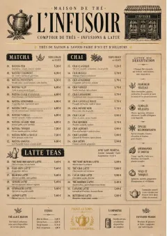 Heritage Taproom menu template preview