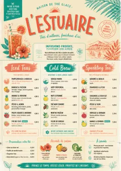 Tropical Refresh menu template preview