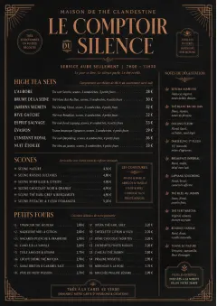 Speakeasy Spirits menu template preview