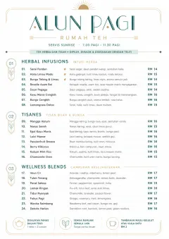 Modern Minimal Pour menu template preview