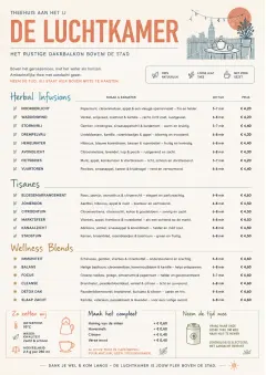 Modern Minimal Pour menu template preview