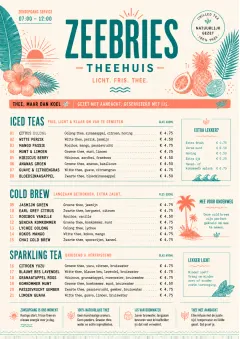 Tropical Refresh menu template preview