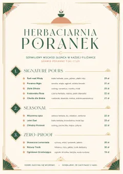 Boutique Pour Card menu template preview