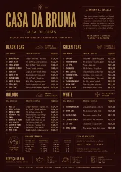 Editorial Cellar menu template preview