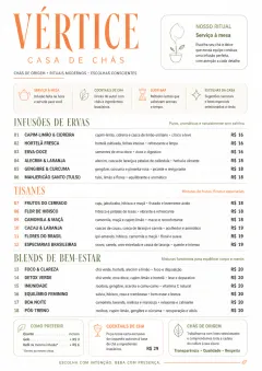 Modern Minimal Pour menu template preview