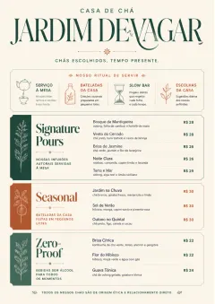 Boutique Pour Card menu template preview