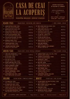 Editorial Cellar menu template preview