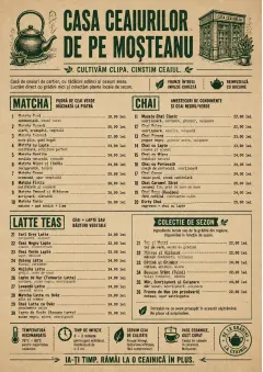 Heritage Taproom menu template preview