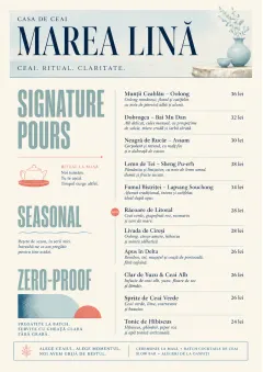 Boutique Pour Card menu template preview