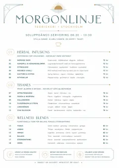 Modern Minimal Pour menu template preview