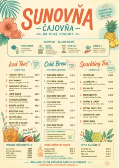 Tropical Refresh menu template preview