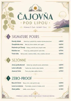 Boutique Pour Card menu template preview