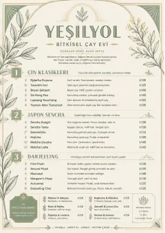 Botanical Infusion menu template preview