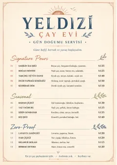 Boutique Pour Card menu template preview