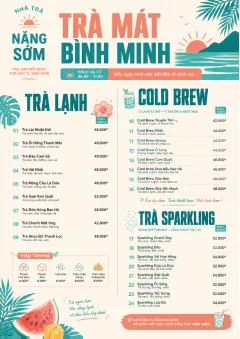 Tropical Refresh menu template preview