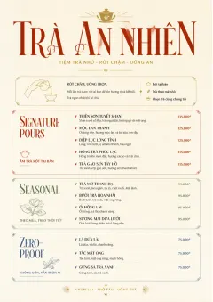 Boutique Pour Card menu template preview