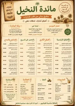 Family Style Feast menu template preview