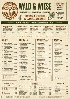 Family Style Feast menu template preview