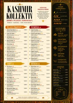 Spice Market Bold menu template preview