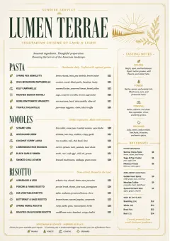 Fine Regional menu template preview