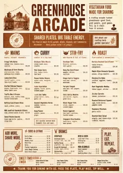 Family Style Feast menu template preview