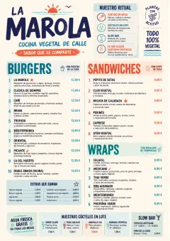 Street Stall Energy menu template preview