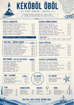 Coastal Regional menu template preview