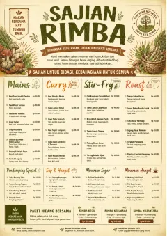 Family Style Feast menu template preview