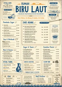 Coastal Regional menu template preview