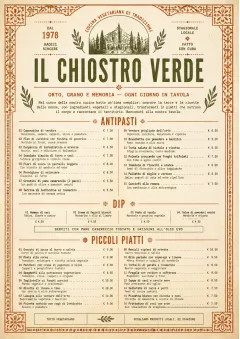 Heritage Tradition menu template preview
