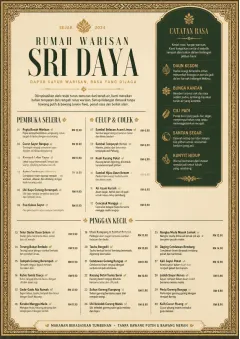 Heritage Tradition menu template preview