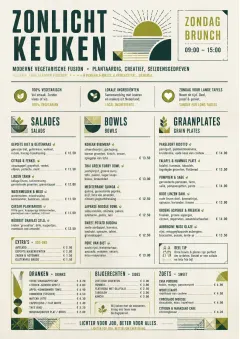 Modern Fusion menu template preview