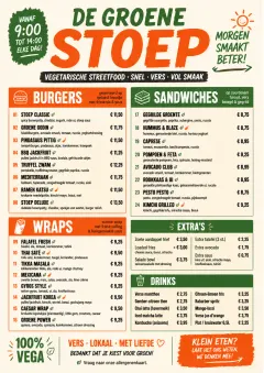 Street Stall Energy menu template preview