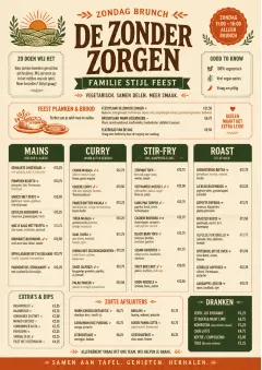 Family Style Feast menu template preview