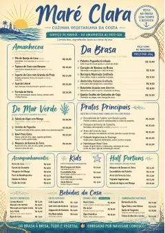 Coastal Regional menu template preview