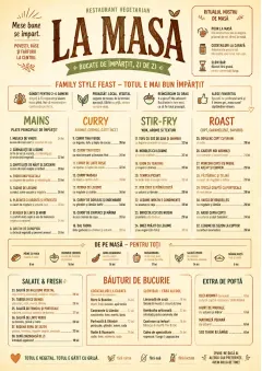 Family Style Feast menu template preview