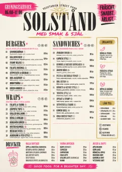 Street Stall Energy menu template preview
