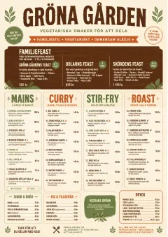 Family Style Feast menu template preview