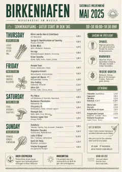 Monthly Seasonal menu template preview