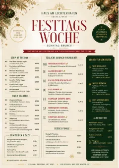 Holiday Festive menu template preview