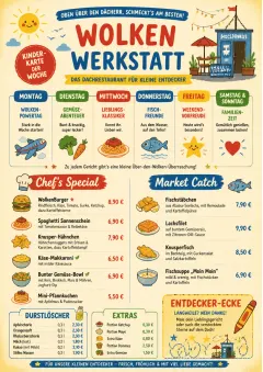 Kids Playful menu template preview