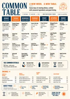 Weekly Grid menu template preview