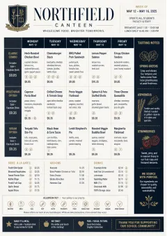 School Canteen menu template preview