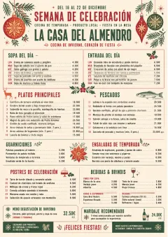 Holiday Festive menu template preview