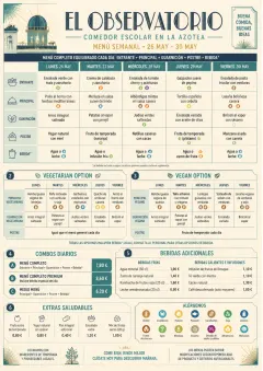 School Canteen menu template preview