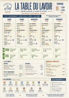 School Canteen menu template preview