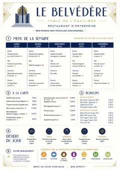 Corporate Canteen menu template preview