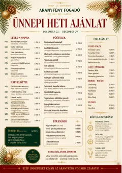 Holiday Festive menu template preview