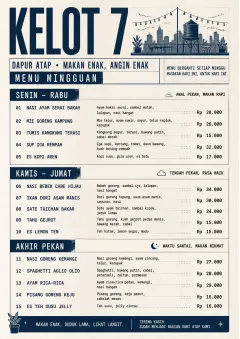 Weekly Board Clean menu template preview