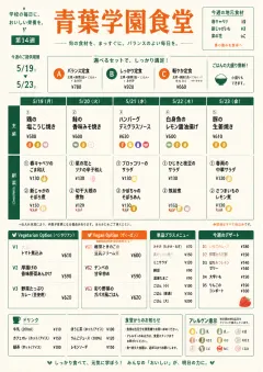 School Canteen menu template preview